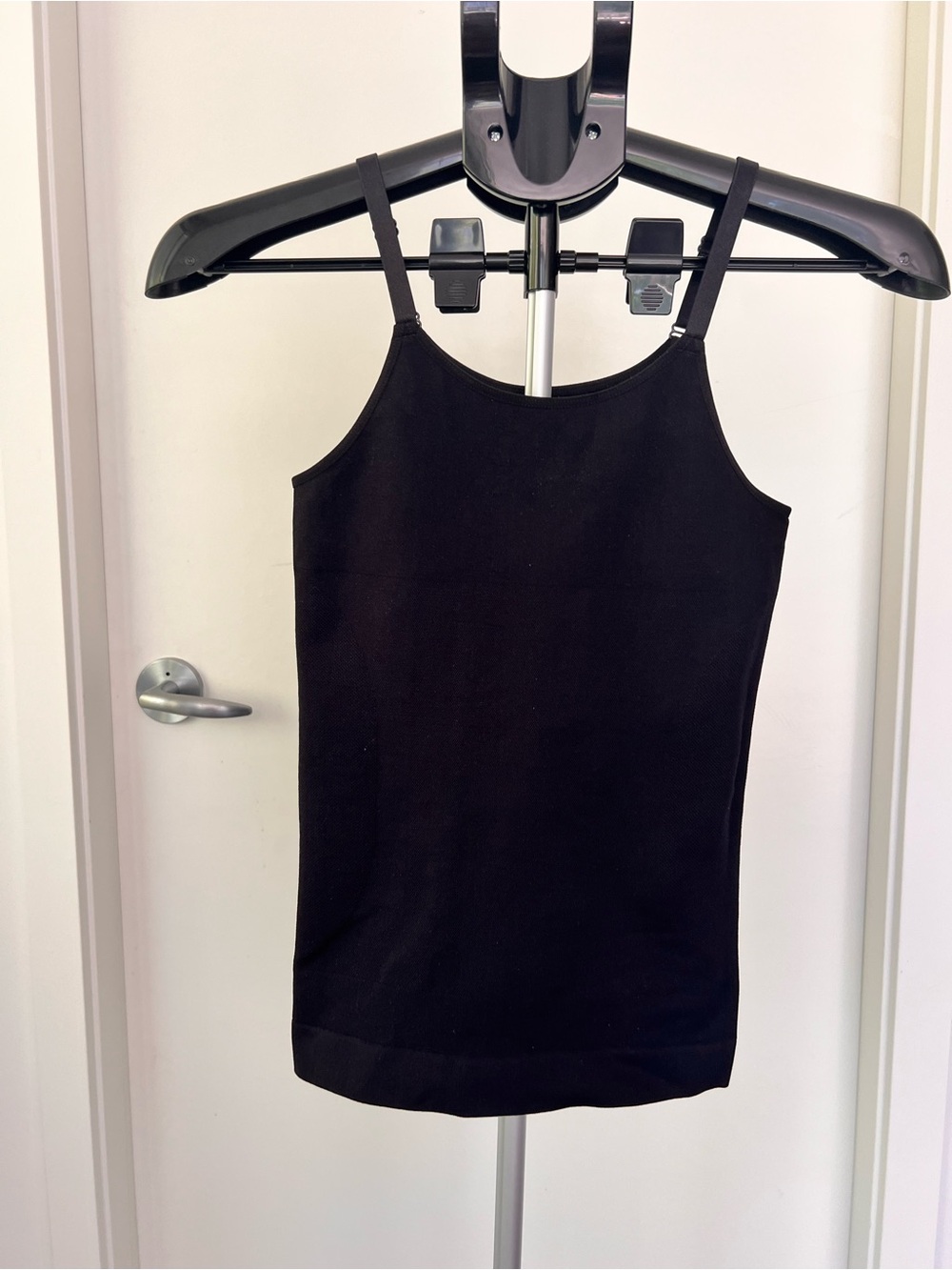 Shapermint Black Slim-Fit Seamless Camisole with Adjustable Straps